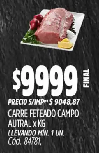 Supermercados Yaguar Carre feteado campo autral oferta
