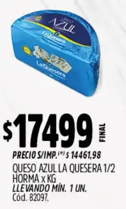 Supermercados Yaguar La quesera queso azul 1/2 horma oferta