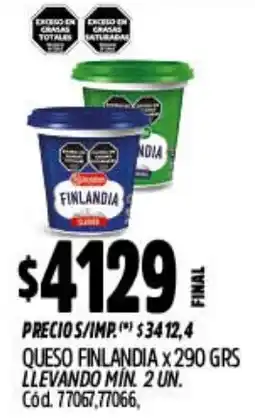 Supermercados Yaguar La serenísima queso finlandia oferta