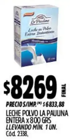 Supermercados Yaguar La paulina leche polvo entera oferta