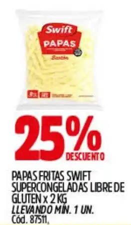 Supermercados Yaguar Swift papas fritas supercongeladas libre de gluten oferta