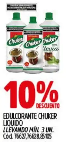 Supermercados Yaguar Chuker edulcorante liquido oferta