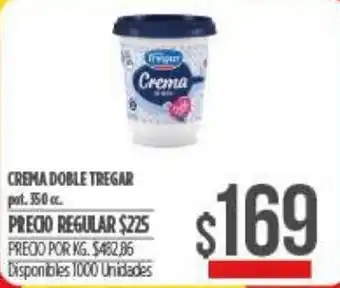 Supermercados Vea Crema Doble Tregar 350cc oferta