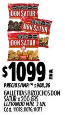 Supermercados Yaguar Don satur galletitas bizcochos oferta