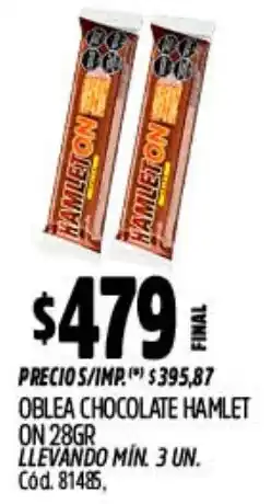 Supermercados Yaguar Oblea chocolate hamlet on oferta
