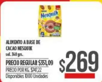 Supermercados Vea Nesquik Alimento A Base De Caca 360grs oferta