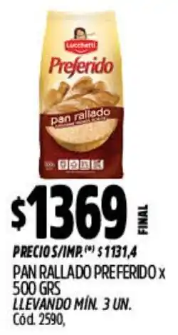 Supermercados Yaguar Pan rallado preferido oferta