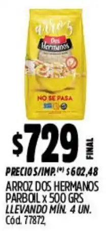 Supermercados Yaguar Dos hermanos arroz parboil oferta
