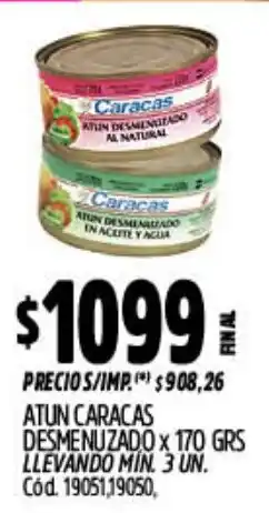 Supermercados Yaguar Caracas atun desmenuzado oferta