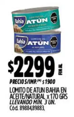 Supermercados Yaguar Lomito de atun bahia en aceite/natural oferta