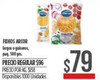 Supermercados Vea Fideos Arcor 500grs oferta