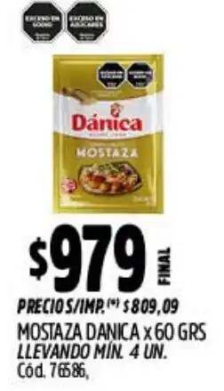 Supermercados Yaguar Dánica mostaza oferta