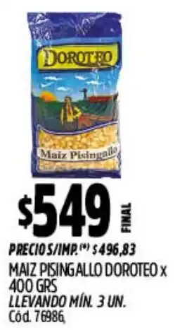 Supermercados Yaguar Doroteo maiz pising allo oferta
