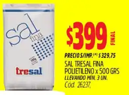 Supermercados Yaguar Sal fina tresal polietileno oferta