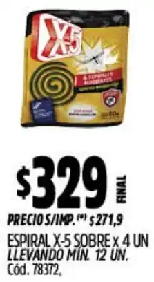 Supermercados Yaguar Espiral x-5 sobre oferta
