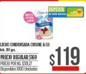 Supermercados Vea Leche Condensada Cuisine & Co 395grs oferta