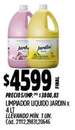 Supermercados Yaguar Jardin limpiador liquido oferta