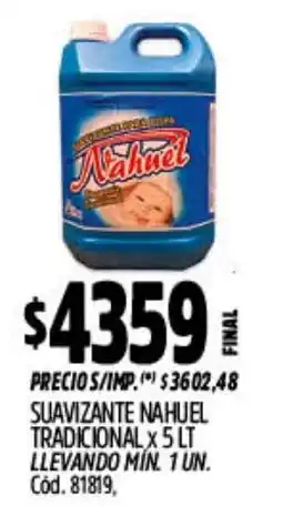 Supermercados Yaguar Nahuel suavizante tradicional oferta