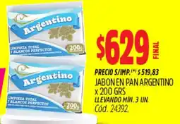 Supermercados Yaguar Argentino jabon en pan oferta