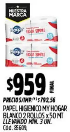Supermercados Yaguar My hogar papel higienico blanco oferta