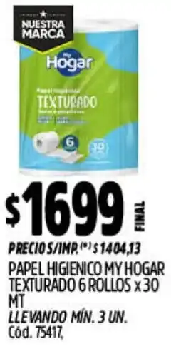 Supermercados Yaguar My hogar papel higienico texturado oferta