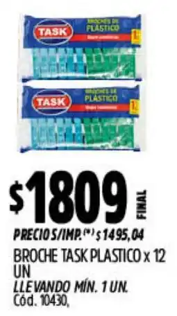 Supermercados Yaguar Task broche plastico oferta