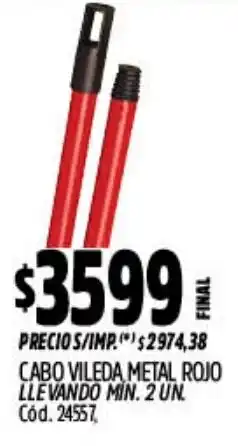 Supermercados Yaguar Cabo vileda metal rojo oferta