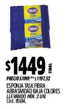 Supermercados Yaguar Task esponja fibra abrasividad baja colores oferta