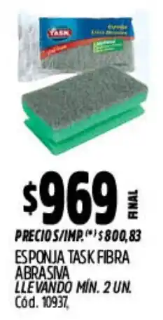 Supermercados Yaguar Task esponja fibra abrasiva oferta