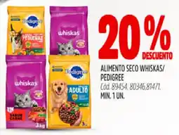 Supermercados Yaguar Whiskas/Pedigree alimento seco oferta