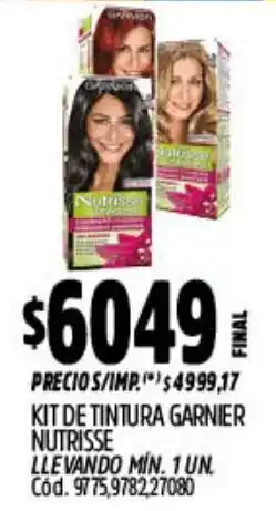 Supermercados Yaguar Garnier kit de tintura nutrisse oferta