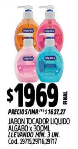 Supermercados Yaguar Algabo jabon tocador liquido oferta