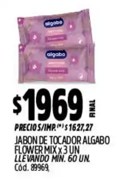 Supermercados Yaguar Algabo jabon de tocador flower mix oferta
