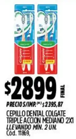 Supermercados Yaguar Colgate cepillo dental triple accion mediano oferta