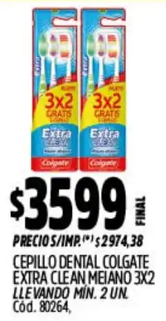 Supermercados Yaguar Colgate cepillo dental extra clean meiano oferta