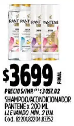 Supermercados Yaguar Pantene shampoo/acondicionador oferta
