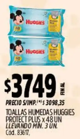 Supermercados Yaguar Huggies toallas humedas protect plus oferta