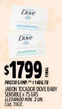Supermercados Yaguar Dove baby jabon tocador dove sensible oferta