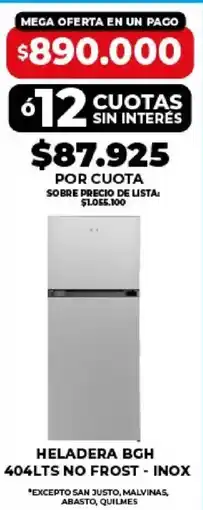 Supermayorista Vital Bgh heladera no frost - inox oferta