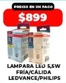 Supermayorista Vital Ledvance/philips lampara led fría/cálida oferta