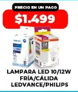 Supermayorista Vital Ledvance/philips lampara led fría/cálida oferta