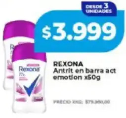 Supermayorista Vital Rexona antrit en barra act emotion oferta