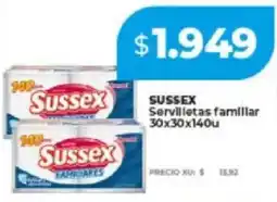 Supermayorista Vital Sussex servilletas familiar oferta