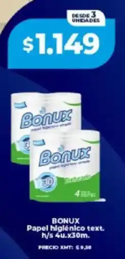Supermayorista Vital Bonux papel higiénico text. oferta