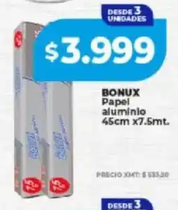Supermayorista Vital Bonux papel aluminio oferta