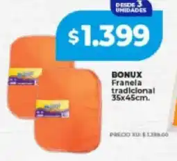 Supermayorista Vital Bonux franela tradicional oferta
