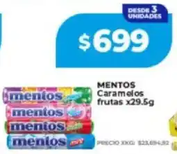 Supermayorista Vital Mentos caramelos frutas oferta