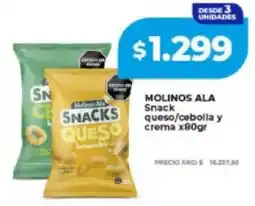 Supermayorista Vital Molinos ala snack queso/cebolla y crema oferta