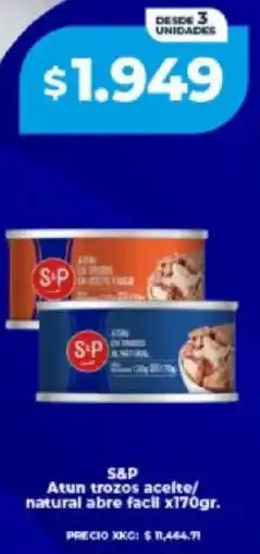 Supermayorista Vital S&P atun trozos aceite/ natural abre facil oferta