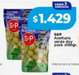 Supermayorista Vital S&P aceituna verde doy pack oferta